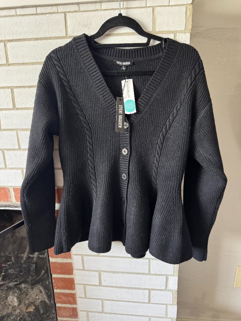 Steve Madden Black Business Casual Sweater - Large